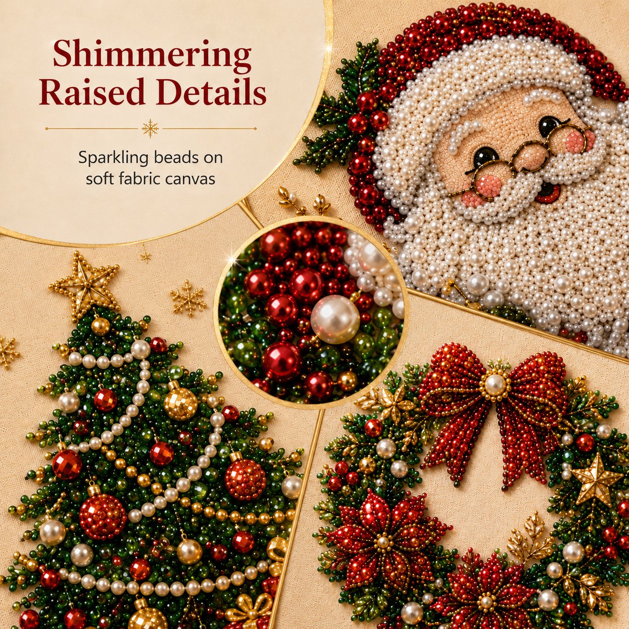 🧘Relaxing & Beginner-Friendly - 🎨💎DIY Christmas Pearl Diamond Painting Art Kit