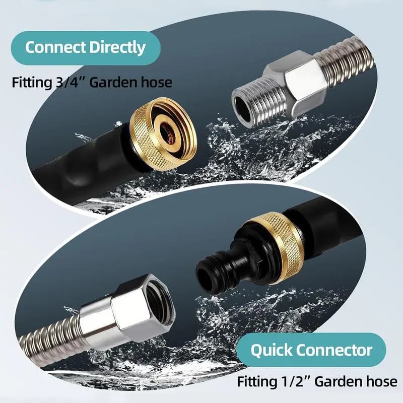 💦 Jet Nozzle Power Washer for Garden Hose - 8X High Pressure Cleaning