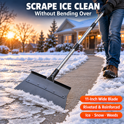 ❄️ Driveway Ice Scraper with 63-Inch Long Handle