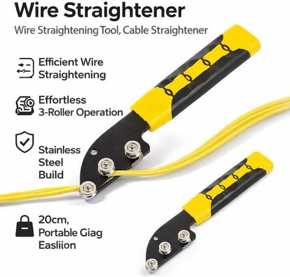 🔩Stainless Steel Cable Straightener Tool - Professional Manual Untwisting & Bending Device for Electricians, HVAC & Telecom Projects🔧