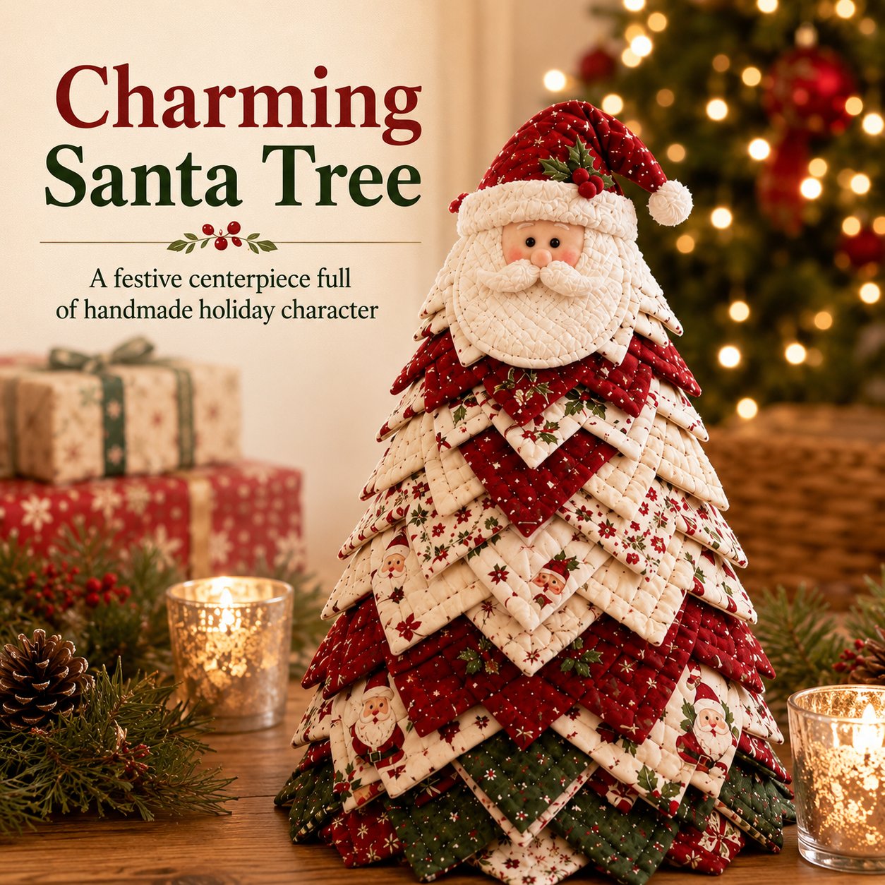 DIY Quilted Santa Christmas Tree Kit