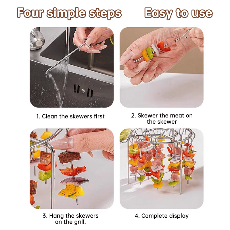 🥩Vertical barbecue grill for grilling skewers.🍤