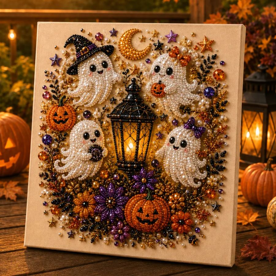 🔥Limited time 70% OFF - 👻✨ Halloween Pearl Art DIY Kit – Turn Tiny Pearls into Spooky-Cute Magic