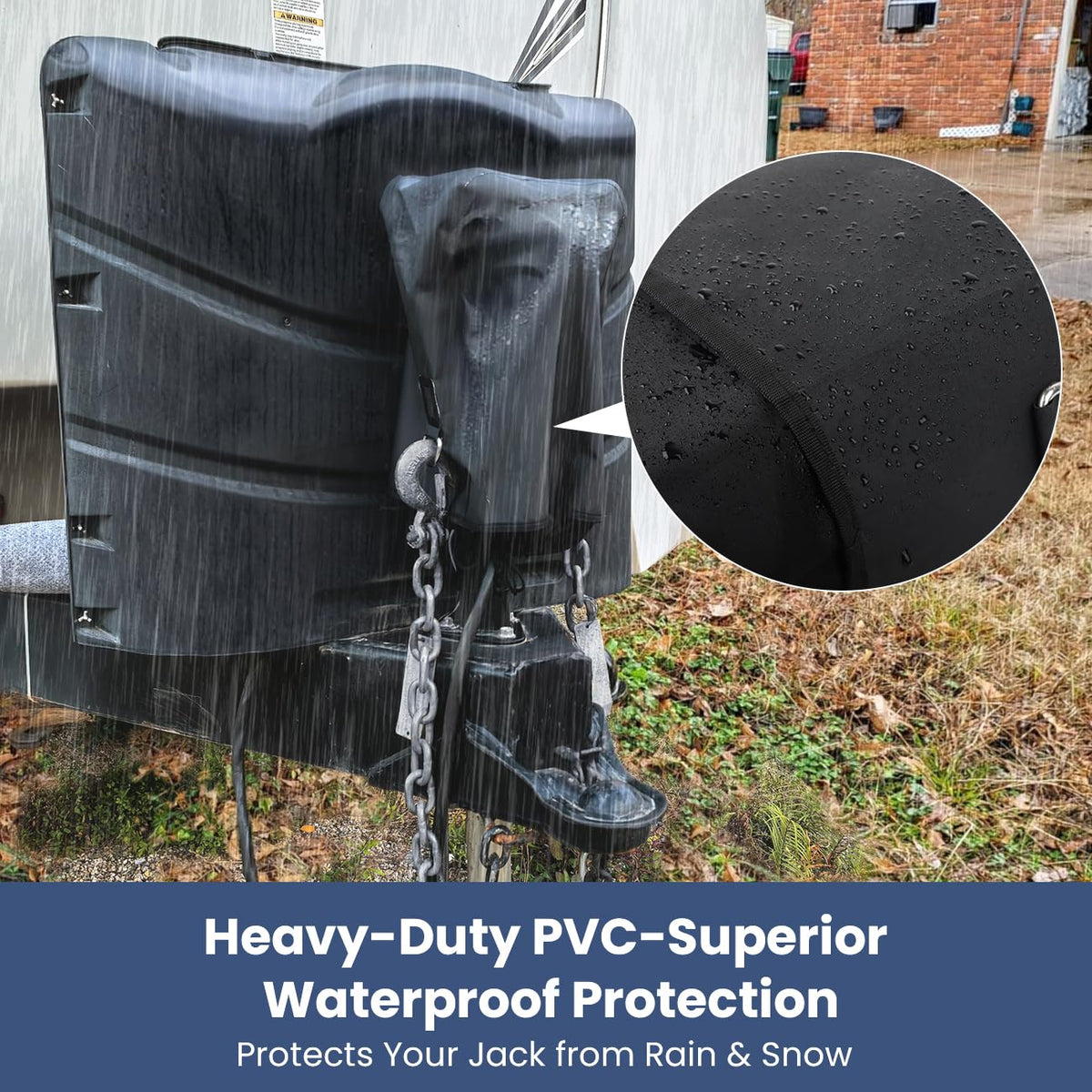 ❄️ Waterproof RV Electric Tongue Jack Cover – Keep Your Power Jack Dry All Winter