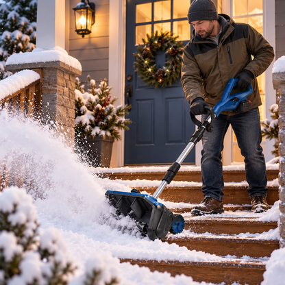 ❄️ Brushless Cordless Electric Snow Shovel with Wheels ⚡