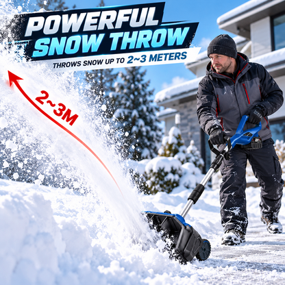 ❄️ Brushless Cordless Electric Snow Shovel with Wheels ⚡