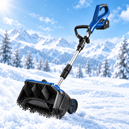 ❄️ Brushless Cordless Electric Snow Shovel with Wheels ⚡