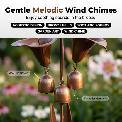 ⏳Limited-time 50% off⏰Calla Lily Garden Stake with Bell Chimes🌷🐦