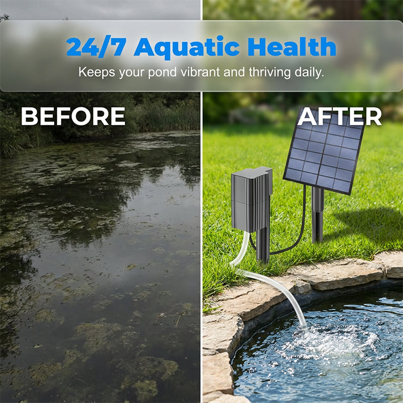 LELUMP™ Solar Pond Aerator with Air Pump