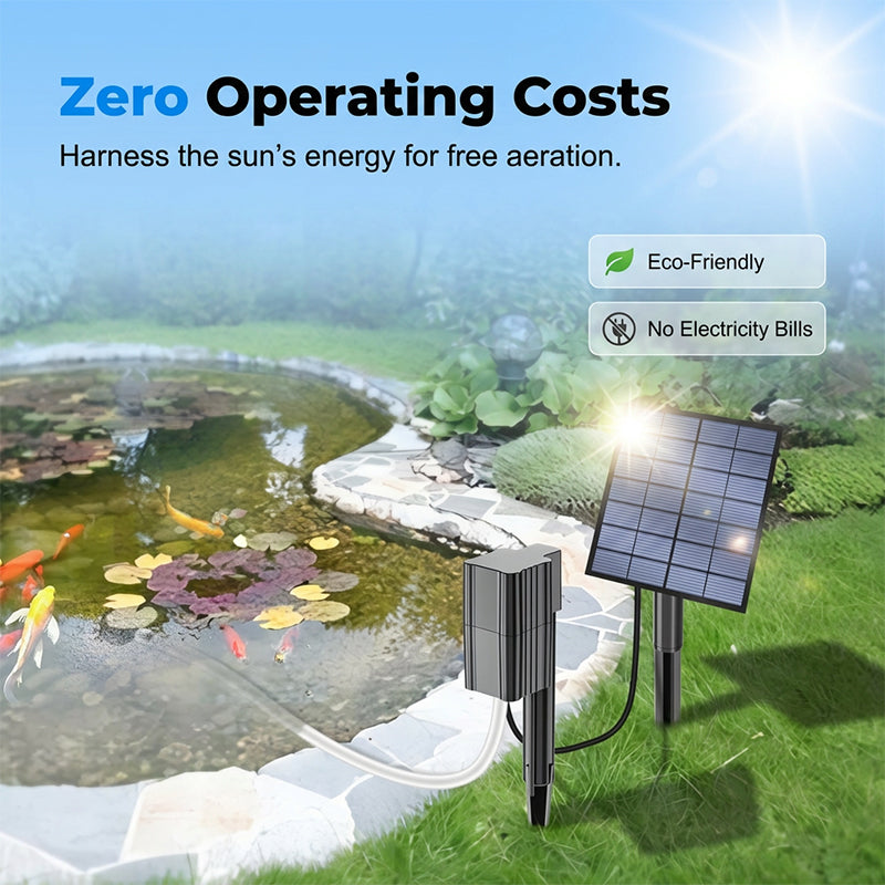 LELUMP™ Solar Pond Aerator with Air Pump