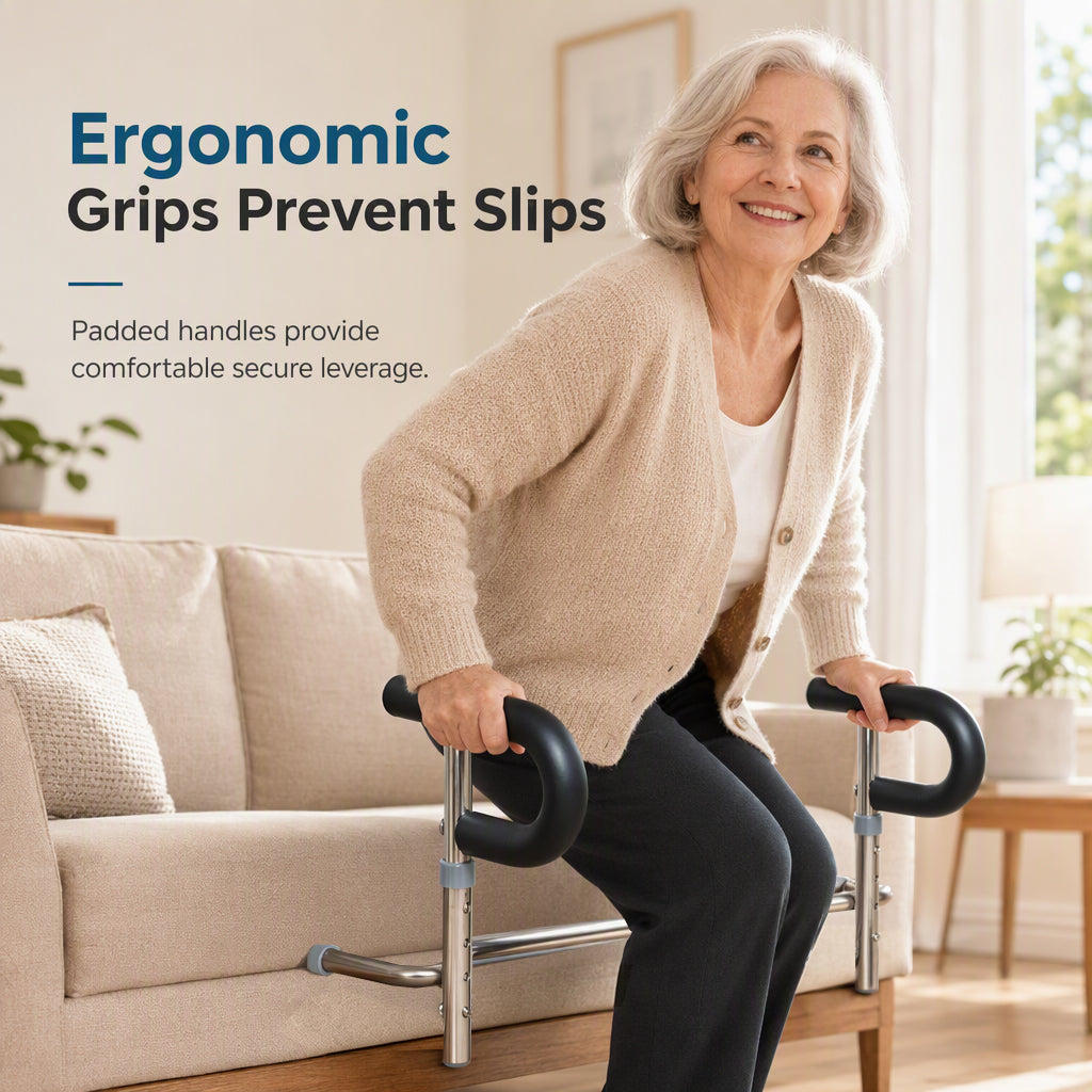 Sofa Stand Assist Rail for Seniors - Stainless Steel Standing Aid Grab Bar Mobility Aid