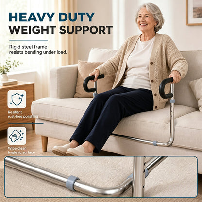 Sofa Stand Assist Rail for Seniors - Stainless Steel Standing Aid Grab Bar Mobility Aid